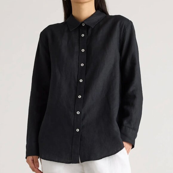 100% European Linen Long Sleeve Shirt - Picture 1 of 6